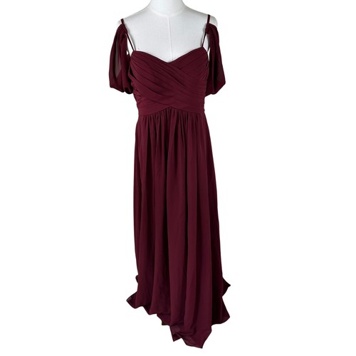 Jjs house burgundy chiffon - burgundy,