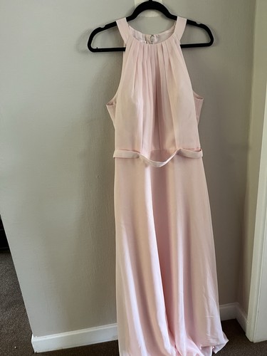Blush pink long dress - long,