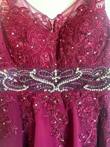 House burgundy lace - house,